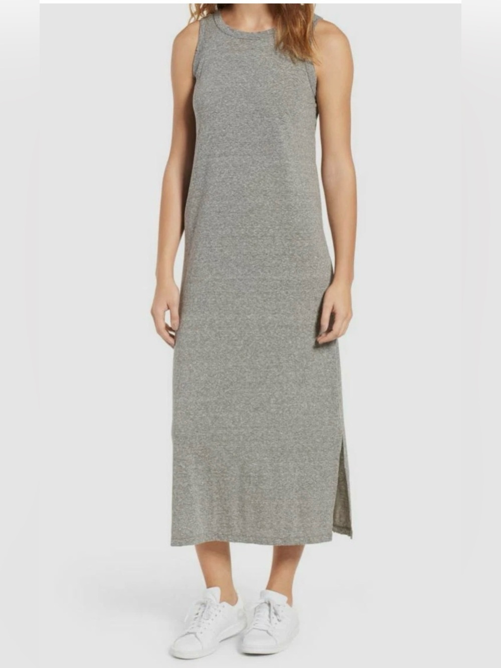 Current Elliott Perfect Muscle Tee Tank Dress medium Midi Maxi Grey
